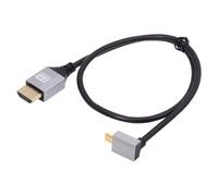 cablecc Cable HDMI 2.1 ultradelgado para HDTV 8K 4K, Adaptador HDMI, Empalme HDMI, Cable súper flexible y delgado tipo A a tipo D en ángulo recto para cámara HDTV de 50 cm