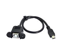 cablecc Cable mini USB de 5 pines macho a USB B hembra de 5 pines con tornillos