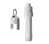 cablecc - Cable plano delgado FPC de 240 W y 80 Gbps, USB 5.0, 16 K a 30 Hz, 8 K a 60 Hz, 5 K, con correa de cadena, color blanco, compatible con USB 4.0, Thunderbolt 3/4/5