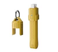 Cablecc - Cable Plano Delgado FPC de 240 W y 80 Gbps, USB 5.0, 16 K a 30 Hz, 8 K a 60 Hz, 5 K, con Correa de Cadena Amarilla, Compatible con USB 4.0, Thunderbolt 3/4/5