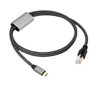 cablecc Cable RJ45 a USB Tipo C, USB C a Ethernet, conectado directamente, 1000 Mbps, LAN Gigabit, compatible con Thunderbolt 3