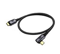 Cablecc Cable USB4 en ángulo de 40 Gbps con carga de 100 W y 8 K a 60 Hz 5 K a 60 Hz USB4.0 compatible con Thunderbolt3/4 de 30 cm