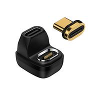 Cablecc Conector magnético USB 4 tipo C de 40 Gbps macho a hembra opuesto en forma de U en ángulo trasero de 100 W de datos de alimentación 8K adaptador de video para portátil