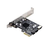 cablecc Enchufe de panel frontal USB 3.1 tipo E de 5 Gbps y adaptador USB 2.0 a PCI-E 1X Express Card VL805 para placa base