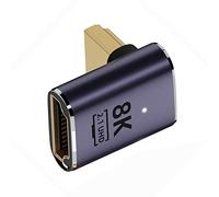 cablecc HDMI macho a HDMI 2.1 hembra perfil bajo vertical 90 grados hacia arriba inclinado adaptador de extensión UHD admite 8K 60hz HDTV