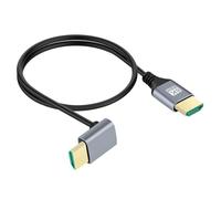 cablecc HDTV HDMI 2.1 macho a macho 8K 4K súper flexible delgado 90 grados cable de ángulo recto tipo A para HDTV computadora 50 cm
