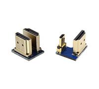 cablecc Juego de 2 conectores HDMI a Micro HDMI tipo A a tipo D macho opuesto en forma de U en ángulo trasero para Raspberry PI 3B/3B+/4B