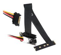 cablecc M.2 M-Key NGFF NVMe - Adaptador de extensión de tarjeta gráfica PCI-Express en ángulo de 90 grados a ángulo superior PCI-E X1 X4 X8 X16