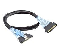 cablecc MCIO PCI-E 16x 124Pin PCI-E 5.0 Mini Cool Edge IO STR macho a MCIO 124pin macho alargador 50cm con pestaña