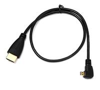 Cablecc Micro HDMI en ángulo recto de 90 grados a HDMI macho HDTV Cable 50cm para teléfono celular y tableta