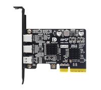 Cablecc Mini Displayport 1.4 Entrada PCI-E Express 4X a Dual USB 3.1 Tipo-C USB-C 10Gbps y 4K 60hz Salida de escritorio Tarjeta de expansión gráfica ASM3142