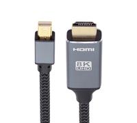 cablecc Mini-DP 8K 60Hz a HDMI macho Mini DisplayPort 1.4 Fuente a HDMI 2.0 Display UHD 4K Monitor Cable 1.8M