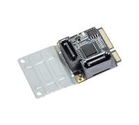 cablecc Mini PCI-E PCI Express a SATA 3.0 Adaptador Convertidor de Doble Puerto Tarjeta de Expansión para Disco Duro