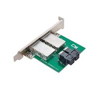 Cablecc Mini SAS SFF-8088 de puertos duales a SAS HD SFF-8643 PCBA adaptador hembra con soporte de perfil bajo