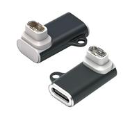 cablecc Paquete de 2 adaptadores de carga USB-C hembra para reloj inteligente a 3 pines compatible con adaptador de reloj Gaochi Pace Pro (gris)