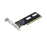 cablecc PCIE PCI-Express 16x a Dual Oculink SFF-8612 SFF-8611 8X VROC Adaptador para tarjeta gráfica SSD de placa base