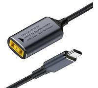 cablecc PD9V 5V 20V7A DC Jack Rectángulo Thinkpad X1 Entrada a USB-C Tipo-C Cable de Carga de Alimentación de 140W para Teléfono Portátil 18cm