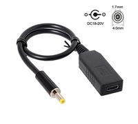 Cablecc UC-101 USB 3.1 Tipo C USB-C a DC 20V 4.0 1.7mm Enchufe de alimentación PD Emulador Cable de carga para portátil