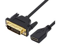 cablecc UHD 4K DVI 24+1 a Mini HDMI 1.4 Tipo C macho a hembra Cable de extensión para HDTV tarjeta gráfica computadora