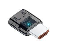 cablecc UHD 8K 60hz HDMI 2.1 hembra a HDMI macho adaptador extensor transparente con luz LED inteligente compatible con HDTV