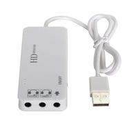 Cablecc USB 2.0 a 3 Puertos HUB & Audio 3.5mm Micrófono CTIA OMTP para Ordenador portátil