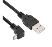 cablecc USB 2.0 Tipo-A a Micro USB de 5 pines de 5 V Cable de datos de carga de energía en ángulo hacia abajo para teléfono tableta cámara 20 cm