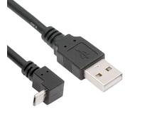 cablecc USB 2.0 Tipo A a Micro USB de 5 pines de 5 V Cable de datos de carga de energía en ángulo hacia arriba para teléfono tableta cámara 10 cm