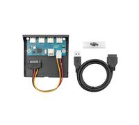 Cablecc USB 3.0 Conector de Panel Frontal A USB-C y Concentrador USB 3.0 para Bahía de Disquete de 3,5" con 4 Puertos Cable de Placa Base