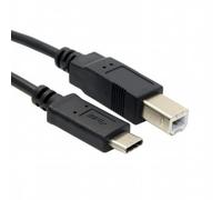 Cablecc USB-C USB 3.1 tipo C conector macho a USB 2.0 B tipo cable de datos macho para teléfono celular y MacBook y ordenador portátil