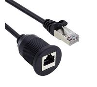 CableCc1m impermeable y polvo Cat6 RJ45 Tornillos de bloqueo Masculino con LAN Femal Ethernet Extension Cable montando el panel de la cabina