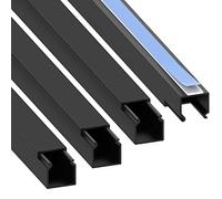 Cablecoach L1515SW4 Canaleta para Cables (autoadhesiva) de PVC, Longitud 4 m (4 x 1 m), Negro