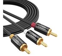 CableCreation 3RCA Cable, 16 ft 3 RCA Macho a 3 RCA Macho vídeo Audio estéreo Chapado en Oro Cable para Set-Top Box, Altavoces, Amplificador, Reproductor de DVD, 5 m