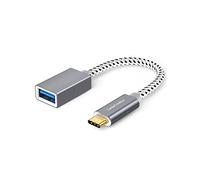 CableCreation Adaptador USB C Macho a USB A Hembra 0,15 m, USB3.1 USB A Hembra a USB C Adaptador OTG 5Gbps Datos para MacBook Pro Air XPS 13 15 S21 S20 S10 etc