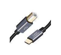 CableCreation Cable de impresora USB-C 2M, tipo B 2.0, compatible con MacBook Pro, HP, Canon, Brother, impresoras Samsung, PVC con carcasa de aluminio, 6,6 ft/negro