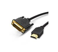 CableCreation Cable HDMI a DVI de 6.6 pies bidireccional HDMI macho a DVI(24+1) cable trenzado macho, compatible con 1080P para Raspberry Pi, Roku, Xbox One, PS4, PS3, portátil, Blue-ray,