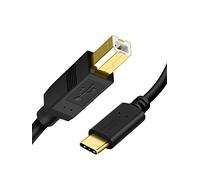 CableCreation Cable de impresora USB C de 1 m, USB C a cable de impresora USB C a B, cable de impresora a USB C MIDI cable para Yamaha Casio Digital Piano MIDI Controller DJ Controller, 3.3FT Negro