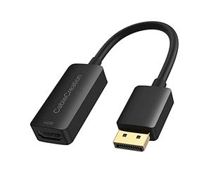 CableCreation displayport a hdmi Activo 4k @ 60hz HDR, chapado en oro DP macho a hdmi hembra convertidor 4k uhd a & v Sync, DP 1.4 al soporte del cable hdmi 2.0 eyefinity Multi-pantallas