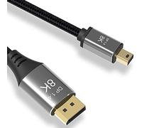 CableDeconn Cable Mini DP a DisplayPort 8K 8K (76804320) @60Hz 4K @144Hz DisplayPort 1.4 Transmisión bidireccional DisplayPort a Mini DisplayPort 8K Cable 1M