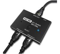 CableDeconn Conmutador direccional HDMI Ultra HD 8K HDMI 2.1 de Alta Velocidad de 48 Gbps, Solo 2 Pulgadas, 1 Salida, 8K a 60 Hz, 4K a 120 Hz, Compatible con proyectores y monitores Xbox PS5