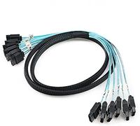 CableDeconn Juego de 6 cables SATA de alta velocidad de 6 Gbps, cable SAS para servidor, 0,5 m