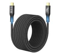 CABLEDECONN USB C 3.2 Gen-2 100 W Cable alargador recto 5 m 16,5 ft Transferencia de datos 20 Gbps 20 V/5 A Cable de carga tipo C Salida de vídeo 4K Compatible con Thunderbolt 3 USB-C Ordenadores