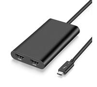 CableGlaxay Adaptador de Salida Thunderbolt 3 a Dual HDMI 2.0 para Ordenadores Mac y Windows Thunderbolt 3 (admite Dos monitores de hasta 4K @ 60 Hz, Solo Compatible con Thunderbolt 3)