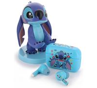 Cableguys Buds Pro Bundle - Disney Classic Stitch Buds Pro Bundle Wireless Earbuds Small Tech Accessories & Phone Holder/Stand For Phone (iPhone, Samsung, Google Pixel)