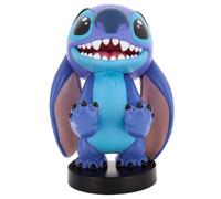 Cableguys Disney Lilo y Stitch Figurita Gaming Stitch Sonrisa - Soporte para Mando o Smartphone - Cable USB Incluido - 20 cm