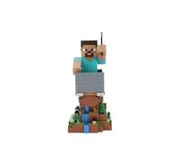 Cableguys Minecraft Steve Soporte Mando y Movil - Figuras Soporte para movil y Mando, Compatible con Xbox, PlayStation y la mayoría de mandos estándar, Accesorios Escritorio para Setup Gaming