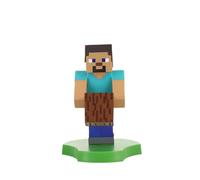 Cableguys Minis Minecraft Steve Soporte Movil y Auriculares In Ear - Soporte movil Mesa para Auriculares y Dispositivos pequeños, Porta telefono Escritorio, Accesorios Gaming