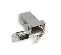 cablelera znwn1035mf DB9 Macho a RJ-12 Hembra Adaptador Modular, Color Gris