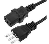 CableMarkt - Cable de alimentación IT CEI-23-16 Macho a IEC-60320-C13 Hembra 1.8 Metros Negro