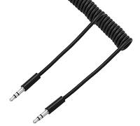 CableMarkt - Cable estéreo de Audio Rizado minijack 3.5 Macho Macho 1m