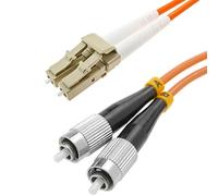 CableMarkt - Cable Fibra Óptica FC/PC - LC/PC Multimodo Duplex 62.5/125 µm 3 Metros